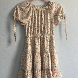 Hayden Girls Ditsy Floral Tie Sleeve Dress